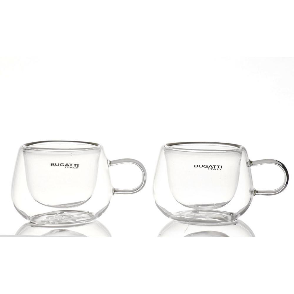 Conjunto 2 Xícaras Café Parede Dupla Com Alça 100ml Bugatti - 1