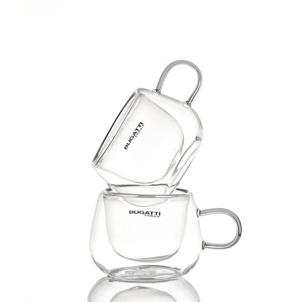 Conjunto 2 Xícaras Café Parede Dupla Com Alça 100ml Bugatti - 5