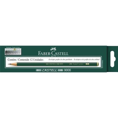 Lápis Técnico Faber-Castell Ecolápis Grafite 9000 B FSC Preto