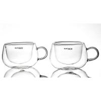 Conjunto 2 Xícaras Chá Parede Dupla Com Alça 200ml Bugatti - 1