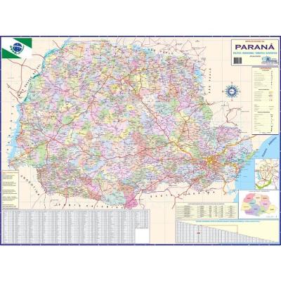 Mapa Periodico Estado do Parana Escolar Divisao Politica 120cm X 90cm