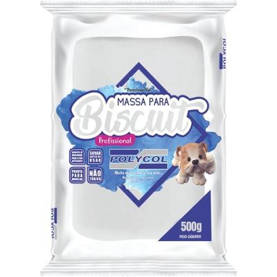 Massa de Porcelana Fria Biscuit Branca 500g Polycol