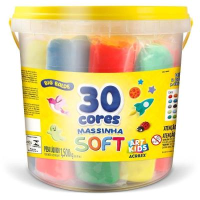 Massa de Modelar Art Kids Big Balde 30 Unidades 1,5kg Acrilex
