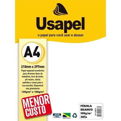 Papel A4 Perolado Filiperson Usapel 180g Branco