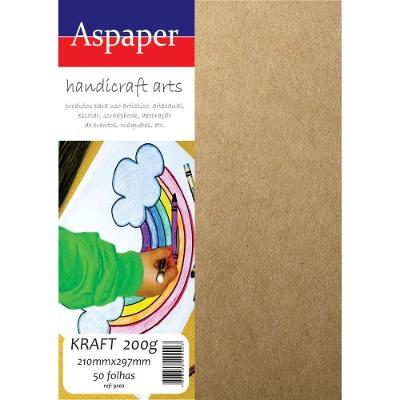 Papel Kraft Usa Folien Folha A4 210x297mm 200g Rustic