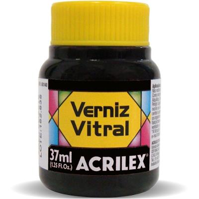 Verniz Vitral Preto 37ML Transparente Brilhante Acrilex