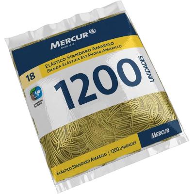 Elástico Mercur Standard N.18 Borracha Natural 1kg 1200 Peças Amarelo