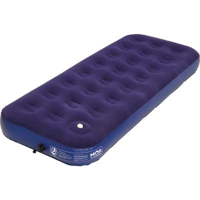 Colchão Inflável Solteiro Fole 1,85M PVC Espesso Kit Reparo Azul Mor