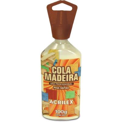 Cola para Madeira Acrilex Cola Madeira 100g Pega Rápida