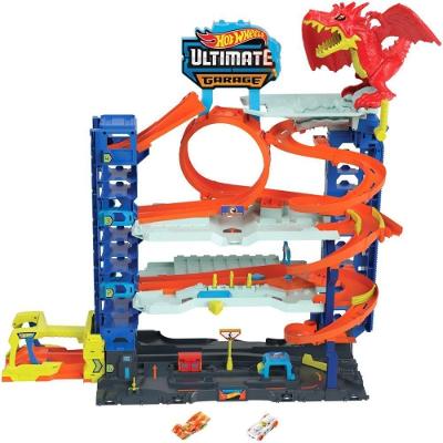Pista Hot Wheels City Ultimate Garage 2023 com 4 Níveis e Dragão Mattel