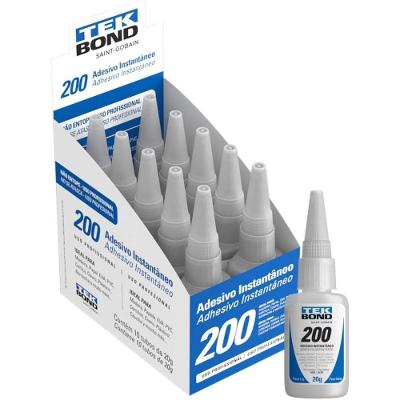 Cola Adesivo Instantâneo 200 20g Alta Viscosidade Tekbond