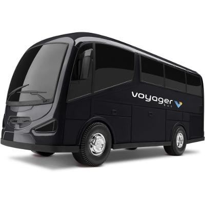 Carrinho de Brinquedo Voyager Bus Micro Ônibus Calotas Metalizadas Roma