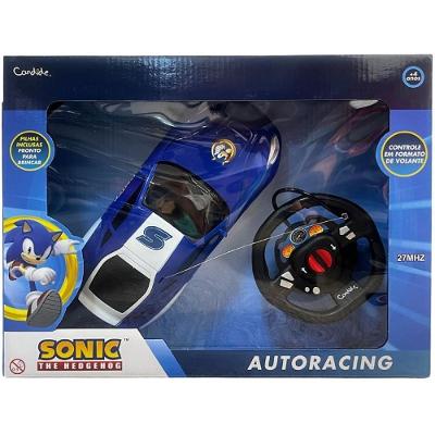 Carrinho Controle Remoto Sonic Auto-racing 3 Funções Azul Candide