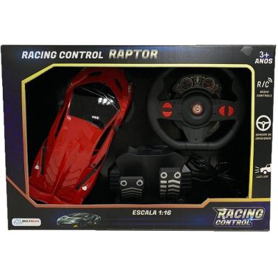 Carrinho Controle Remoto Racing Control Raptor 1:16 Vermelho Multikids