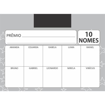 Cartela de Rifa Tamoio 10 Nomes Pacote 50 Cartelas para Sorteios