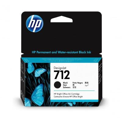 Cartucho de Tinta HP 712 Preto PLUK 38ML 3ED70A Resistente à Água HP