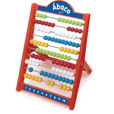 Ábaco Escolar Contador Plástico 100 Bolas Matemática Transparente Elka
