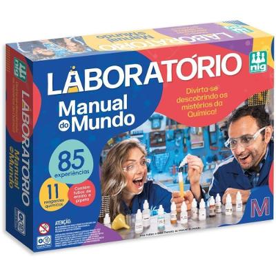 Brinquedo Educativo Laboratório Manual do Mundo 85 Experiências Nig Brinquedos