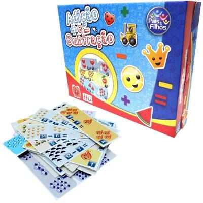 Jogo Didático de Adição e Subtração Quebra-Cabeça Pais & Filhos
