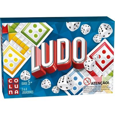 Jogo de Tabuleiro Ludo Tradicional 16 Peças Coloridas e Dado Coluna