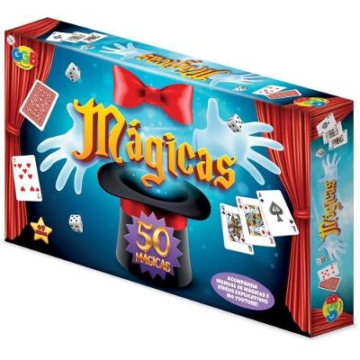 Jogo de Mágicas 50 Truques com Baralho e Acessórios GGB Plast