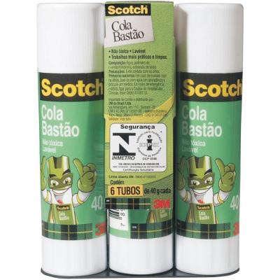 Cola em Bastão Scotch 40G Transparente com Tampa Exclusiva