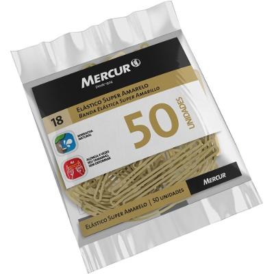 Elástico Mercur Super N.18 Borracha Natural 35g 50 Peças Amarelo