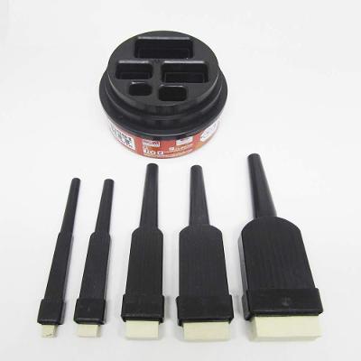 Kit de Pincéis para Cartazes Radex PDV com 5 Unidades de Pontas em Medidas Diferentes