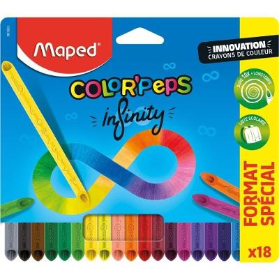 Lápis de Cor Maped Color Peps Infinity 18 Cores com 6 Unidades