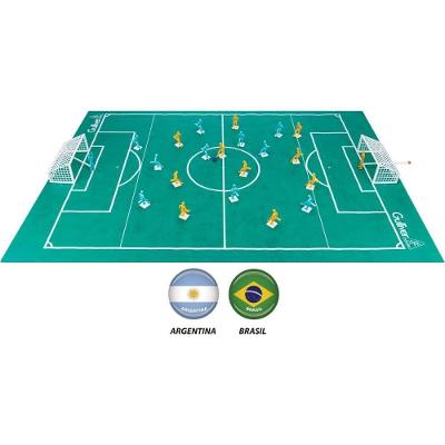 Jogo de Futebol de Mesa Brasil X Argentina com Jogadores Articulados Gulliver