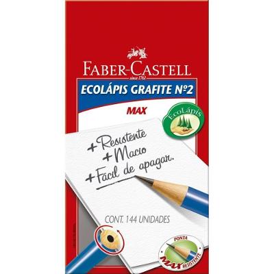 Lápis Faber-Castell Ecolápis Presto Redondo sem Borracha Madeira Reflorestada Preto