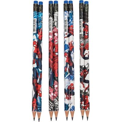 Lápis Molin do Brasil Spider-man HB No2 com Borracha Pote 48 Unidades Preto
