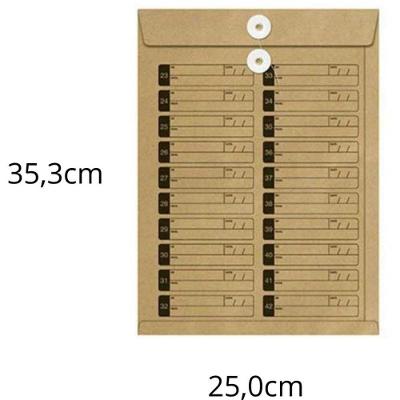 Envelope Saco Scrity KN35V Natural Vai-vem Kraft 80g 250x353MM