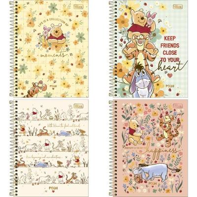 Caderno Tilibra 10x1 Capa Dura Colegial Pooh 160 Folhas