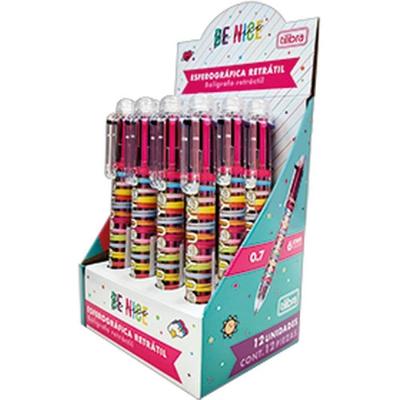 Caneta Esferográfica Tilibra Be Nice Troca Automática 6 Cores Ponta 0.7MM