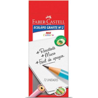 Lápis Faber-Castell Ecolápis Max Colors 1205 Grafite Redondo Preto