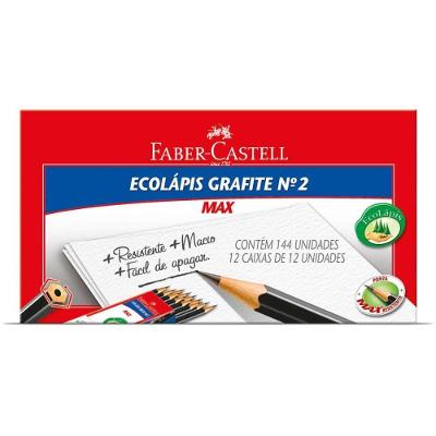 Lápis Faber-Castell Ecolápis MAX Sextavado Grafite No 2 Preto