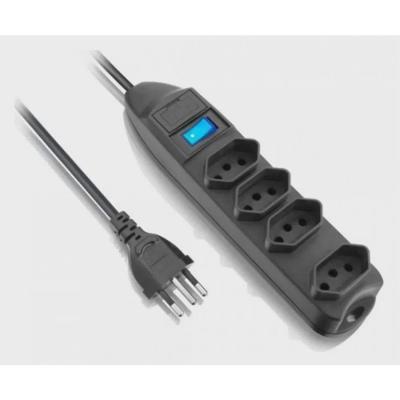 Filtro de Linha 4 Tomadas Bivolt com Proteção Contra Surtos Preto Elgin