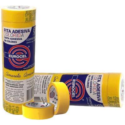 Fita Adesiva Eurocel PP 2000 12mmx10m 10 Rolos Amarelo
