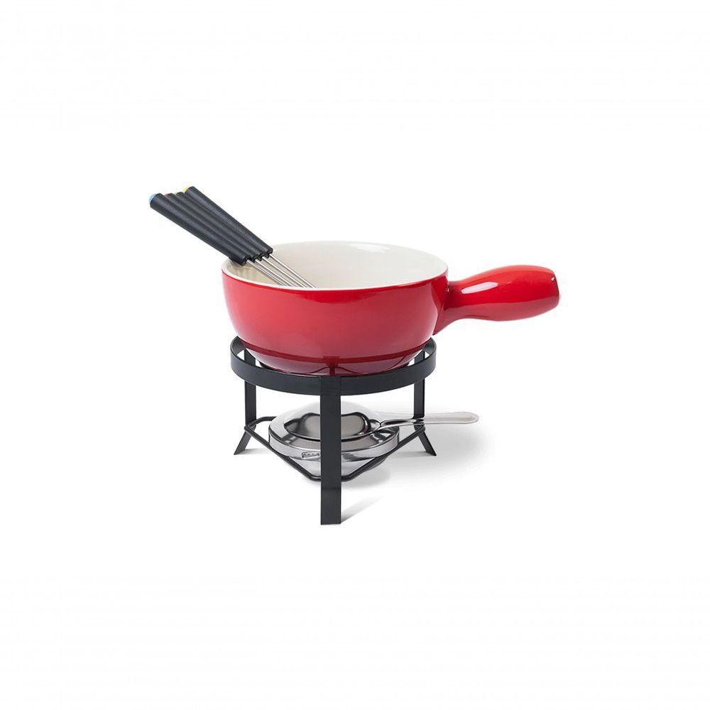 Conjunto Para Fondue 8 Peças Vermelho Brinox - 1