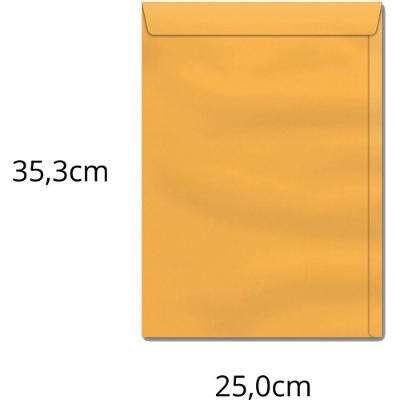 Envelope Saco Scrity Ko 35 Kraft Ouro 80GRS 250x353MM