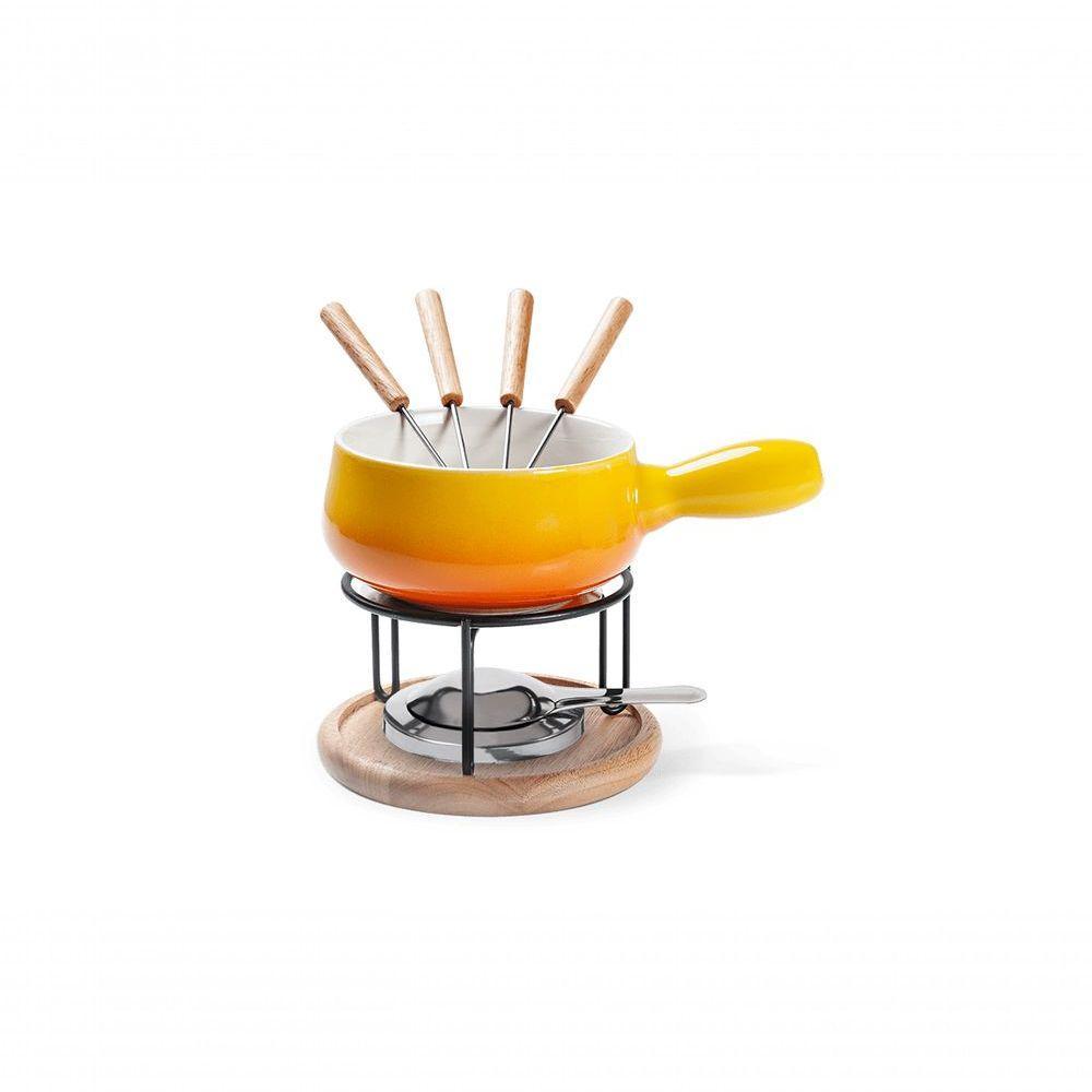 Conjunto Para Fondue 9 Peças - Amarelo - Brinox Amarelo Brinox - 1