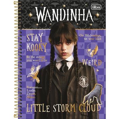 Caderno Tilibra Wandinha Capa Dura Universitário 10 Matérias 160 Folhas