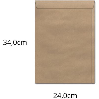 Envelope Saco Scrity KN 34 Kraft Natural 80g 240x340MM Marrom