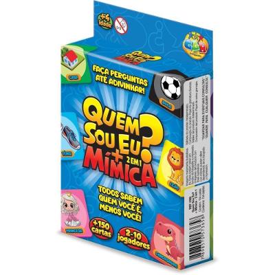 Jogo de Cartas Quem Sou Eu? Mímica 2em1 150 Unidades GGB Plast