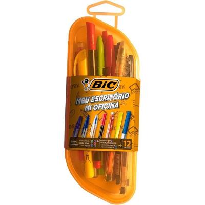 Kit de Escrita BIC Meu Escritório 12 Peças com Estojo