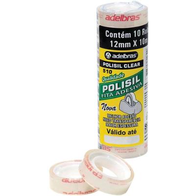 Fita Adesiva Adelbras Polisil 12mmx10m Transparente