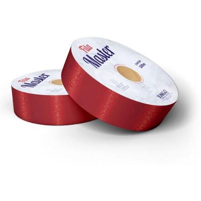 Fita Decorativa Lisa 32mmx50m para Embalagens Vermelho Master