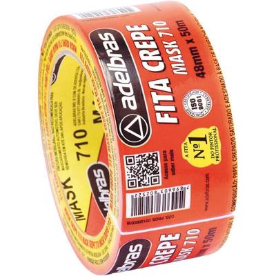 Fita Crepe 710 Mask Crepe 48mmx50m Mascaramento sem Resíduo Adelbras