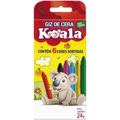 Giz de Cera Delta Koala Fino 06 Cores 24 Caixas